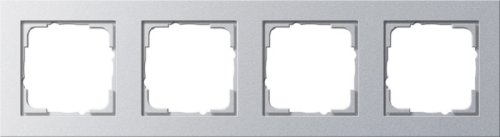 Рамка универсальная Gira E2 4-м. алюминий картинка